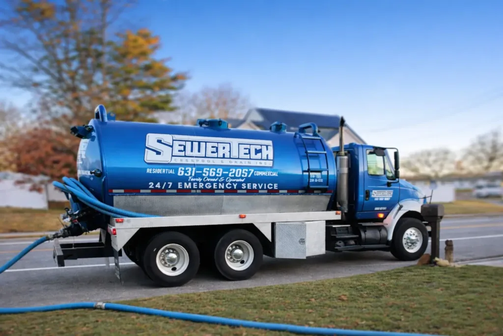Professional SewerTech LI service truck providing expert sewer and plumbing maintenance across Long Island.